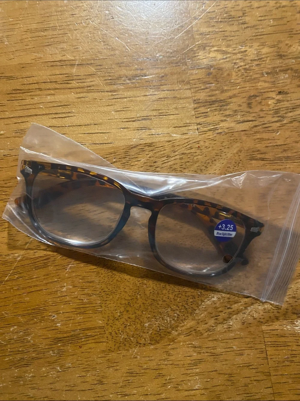 Tortoise reading glasses +3.25